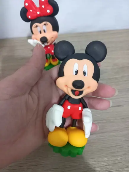 10 Apliques Mickey e Minnie Biscuit 11 cm