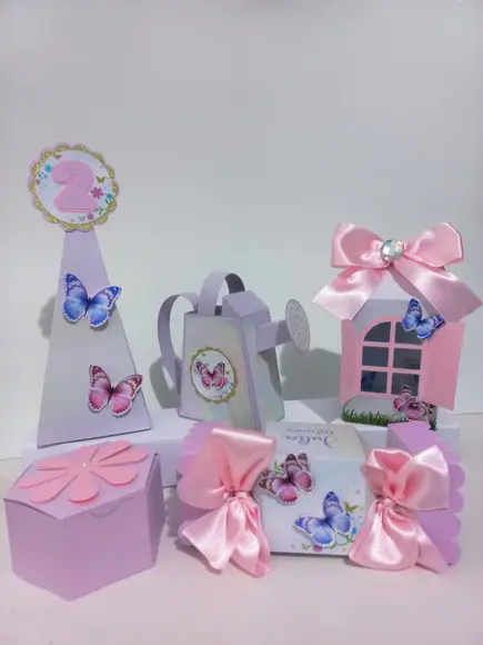 Kit Personalizados Jardim das Borboletas - 10 Itens