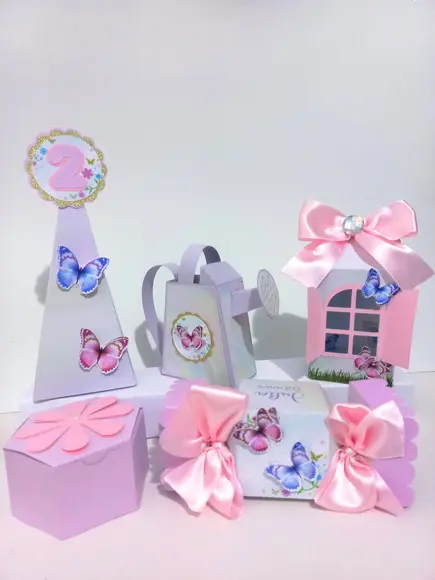 Kit Personalizados Jardim das Borboletas - 20 Itens