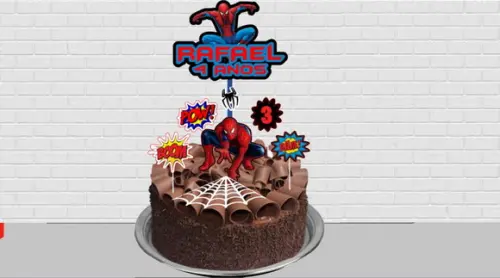 Topo de Bolo Homem Aranha