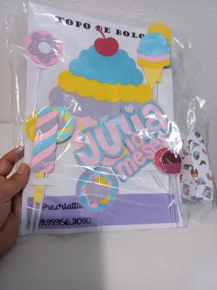 Kit Mesversario Confeitaria Personalizada