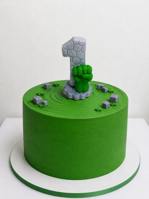 Vela em biscuit tema hulk