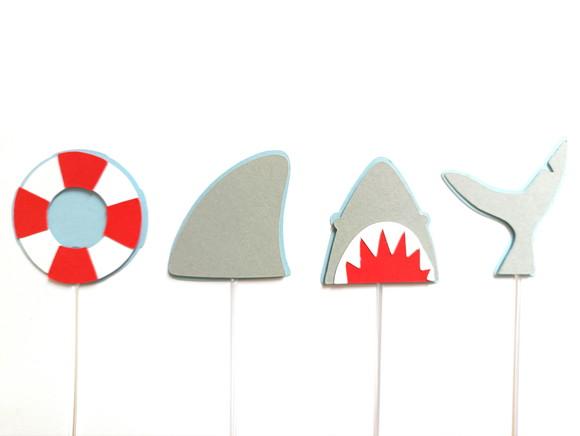 Toppers para Docinhos - Tubarão
