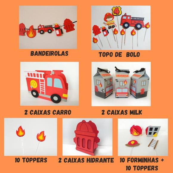 Kit Festa 01 - Festa Bombeiros