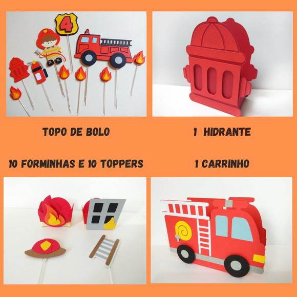Kit Mesversário - Festa Bombeiros