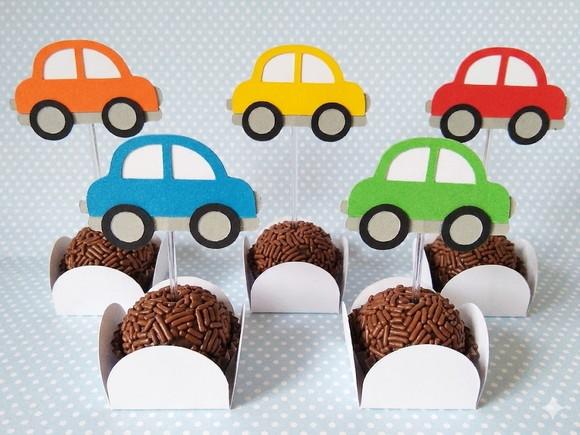 Topper para docinhos - Carrinhos
