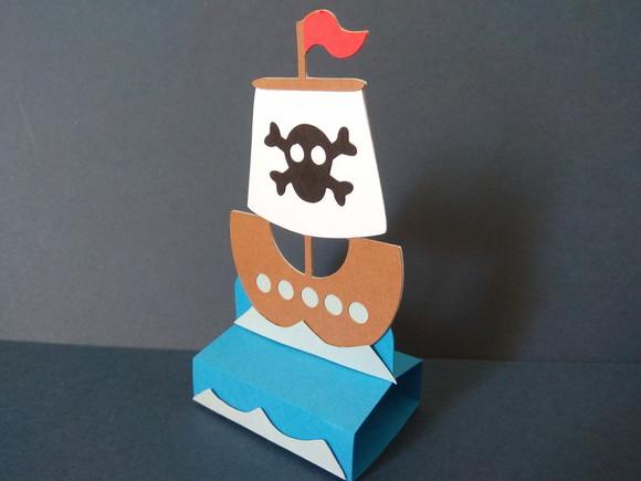 Porta chocolate duplo - Navio Pirata
