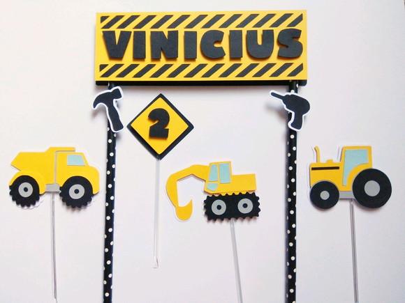 Topo de bolo - Festa construtor