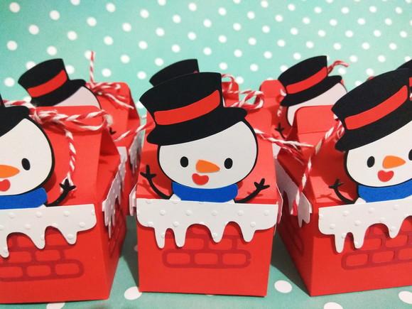 Mini Caixa Milk - Natal - Boneco de Neve