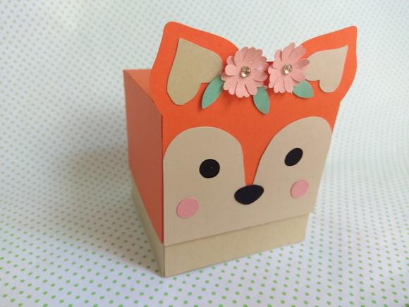 Caixa Raposa com Flores