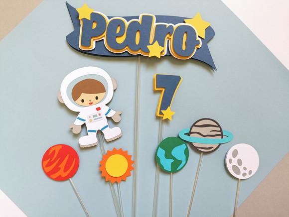 Topo de Bolo - Festa Astronauta