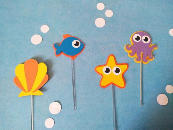 Topper para docinhos - Fundo do mar