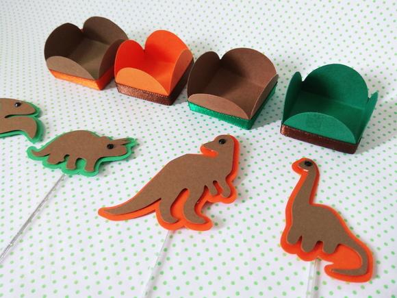 Forminha + topper - Dinossauro 02