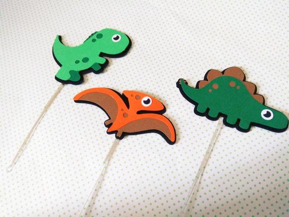 Topper para cupcake - Dinossauro
