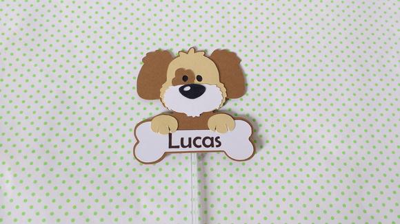 Topper cupcake - Cachorro