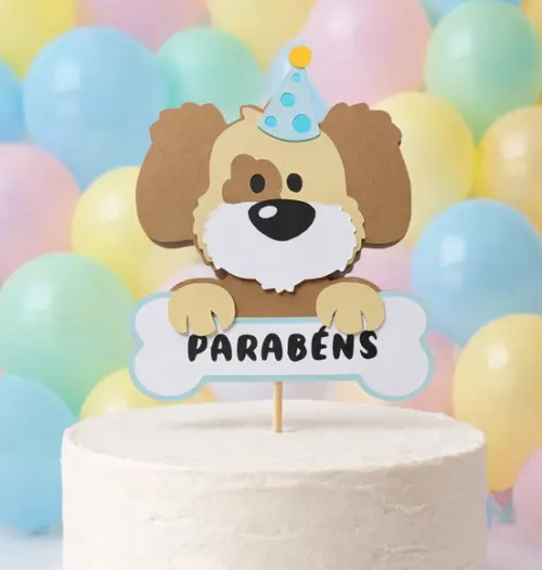 Topo de Bolo - Cachorro
