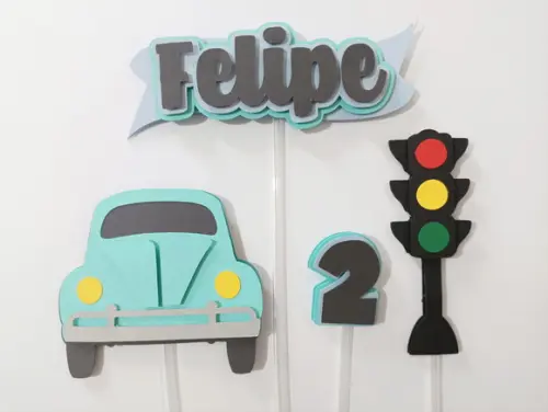 Topo de Bolo - Fusca