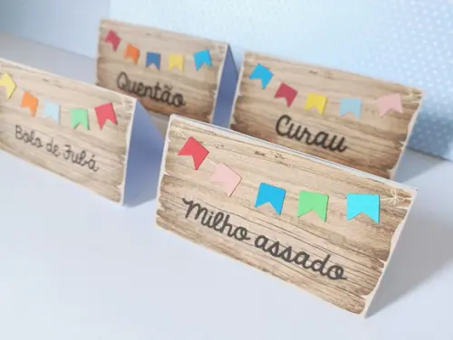 Plaquinhas Comida Junina