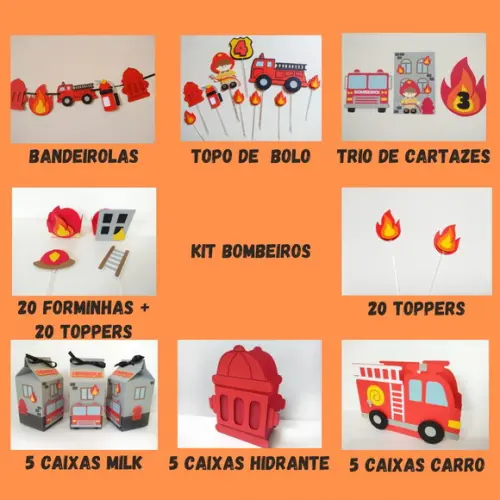 Kit Festa 02 - Festa Bombeiros