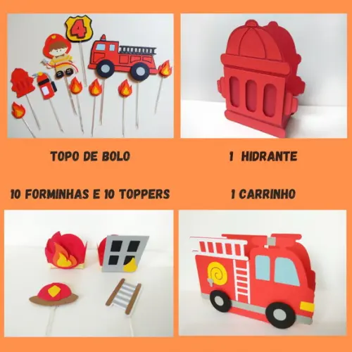 Kit Mesversário - Festa Bombeiros