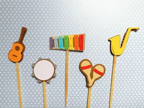Topper para Docinhos - Instrumentos Musicais