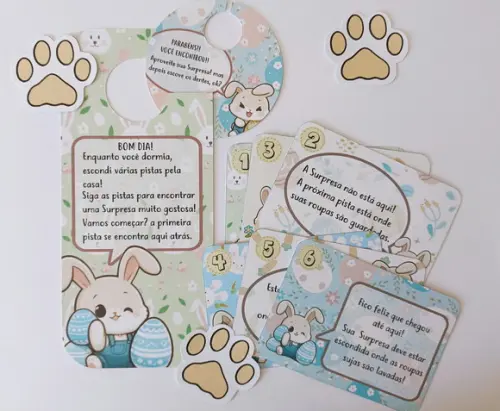 Kit Caça aos Ovos -dicas Escritas