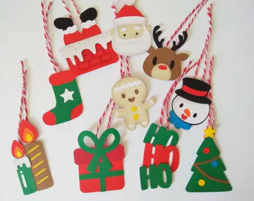 Kit 10 Tags Pingentes Árvore de Natal ou para Presente