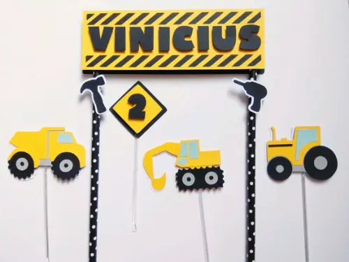 Topo de bolo - Festa construtor