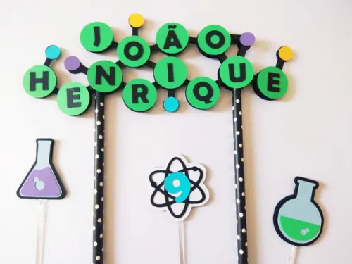 Topo de bolo - Cientista