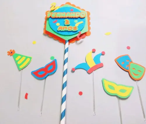 Topo de bolo Carnaval