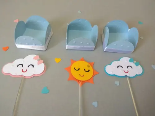 Forminha + topper - Chuva de amor