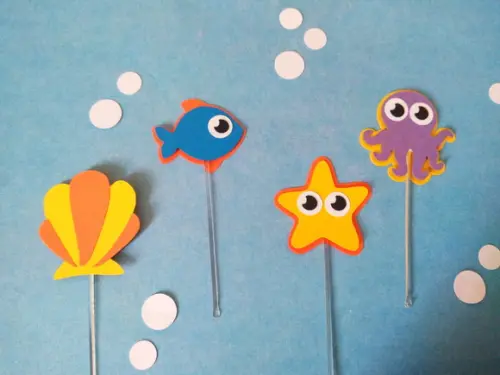 Topper para docinhos - Fundo do mar