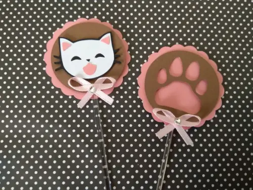 Topper para cupcake - Gato