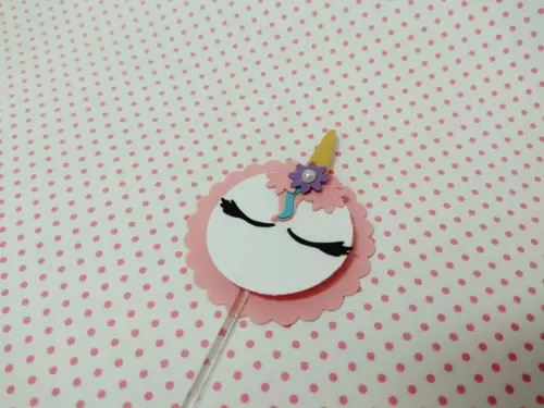 Topper para docinhos - Unicórnio