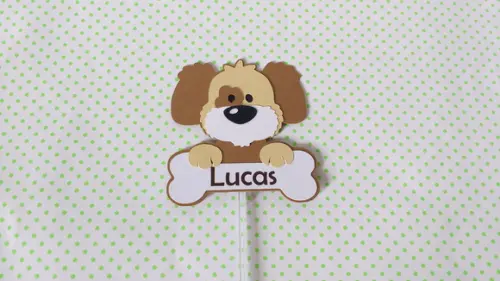 Topper cupcake - Cachorro