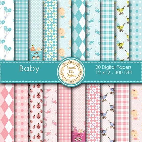 Kit Digital Papéis Bebê