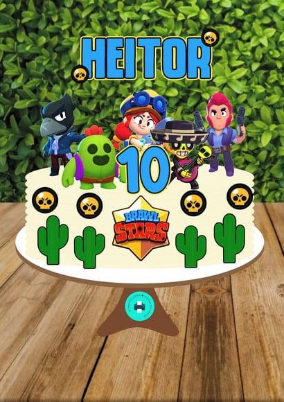 Topo de Bolo Brawl Stars (arquivo de Corte)