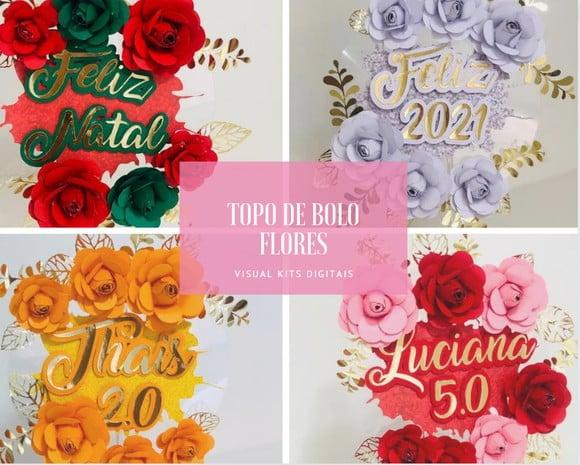 Topo de Bolo Flores (arquivo Digital)