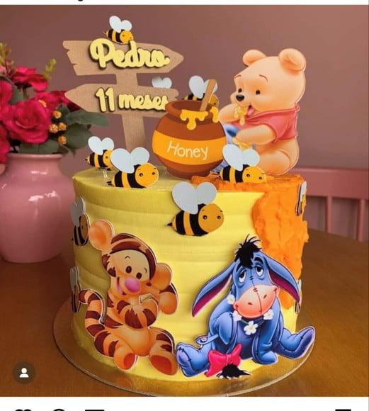 Topo de Bolo Ursinho Pooh (arquivo de Corte)
