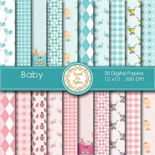 Kit Digital Papéis Bebê