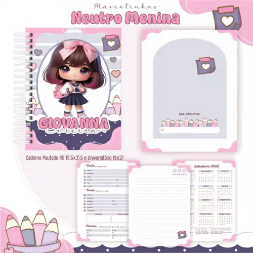 Mascotes Menina Neutro-combo Digital Volta Aulas 50225 (arqu