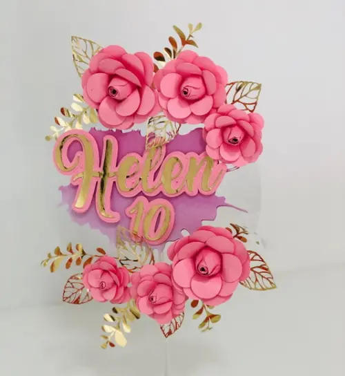 Topo de Bolo Flores (arquivo Digital)