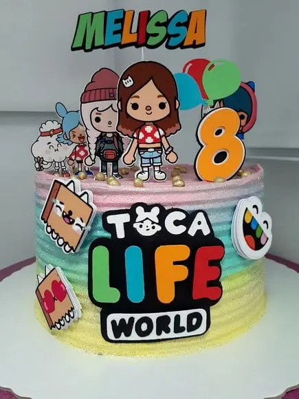 Topo de Bolo Toca Life World (arquivo Digital)