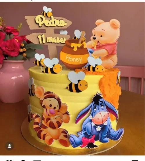 Topo de Bolo Ursinho Pooh (arquivo de Corte)