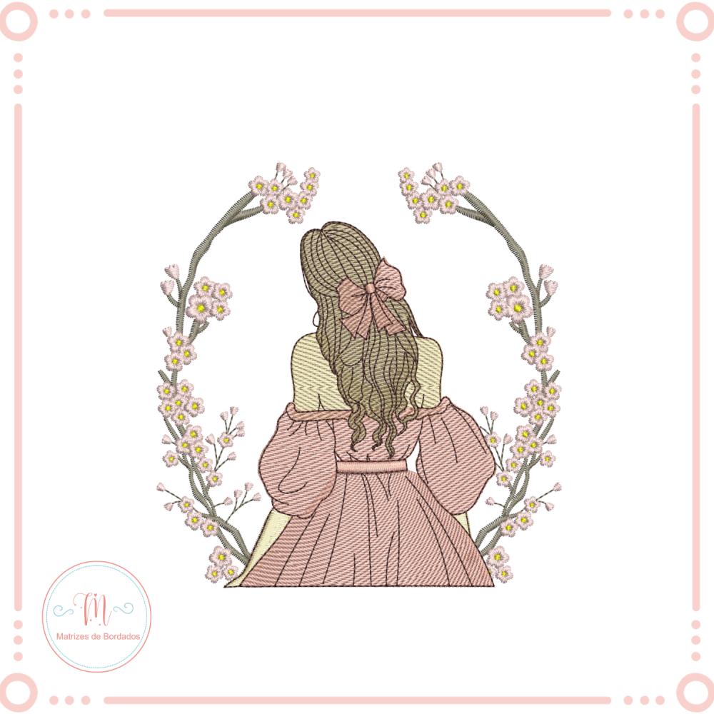 Matriz de Bordado Menina de Costa