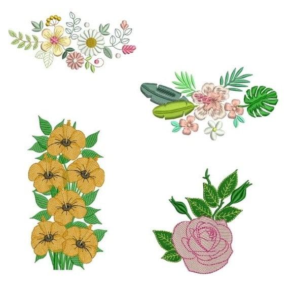 120 Matrizes Bordado Florais