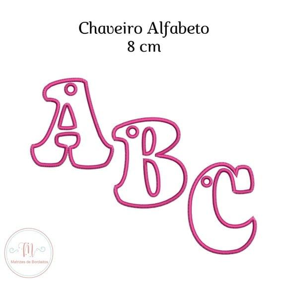 Matriz Bordado Chaveiro Alfabeto Aplique