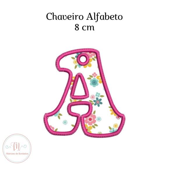Matriz Bordado Chaveiro Alfabeto Aplique