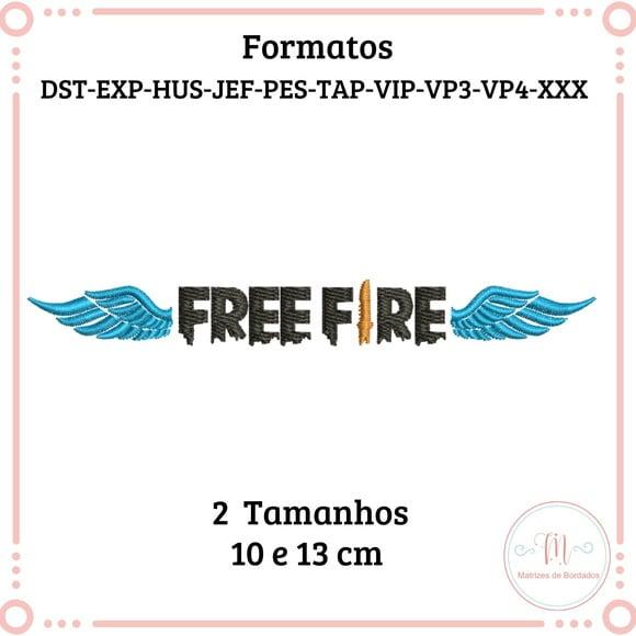 Matriz Bordado Free Fire com Asas