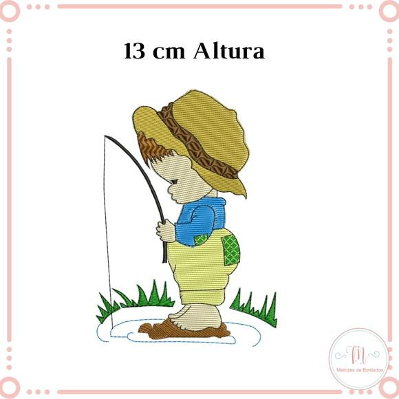 Matriz Bordado Menino Pescando